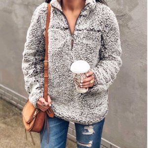 Thread & Supply Quarter Zip Cloud Fleece Pullover